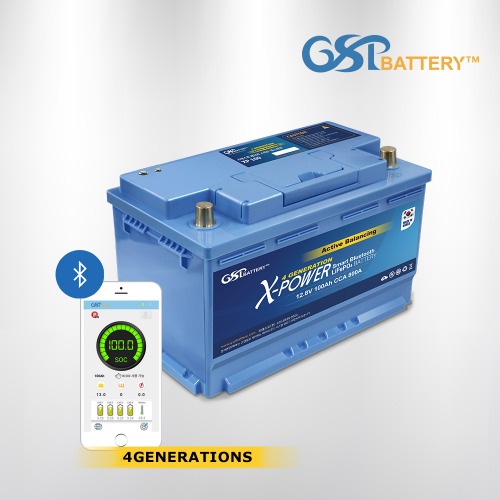 [국내 생산] GSP 리튬인산철 자동차 배터리 4G SMART X-POWER 100